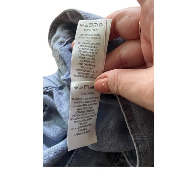 Sigrid Olsen Linen Pants Blue Size M - Picture 6 of 15